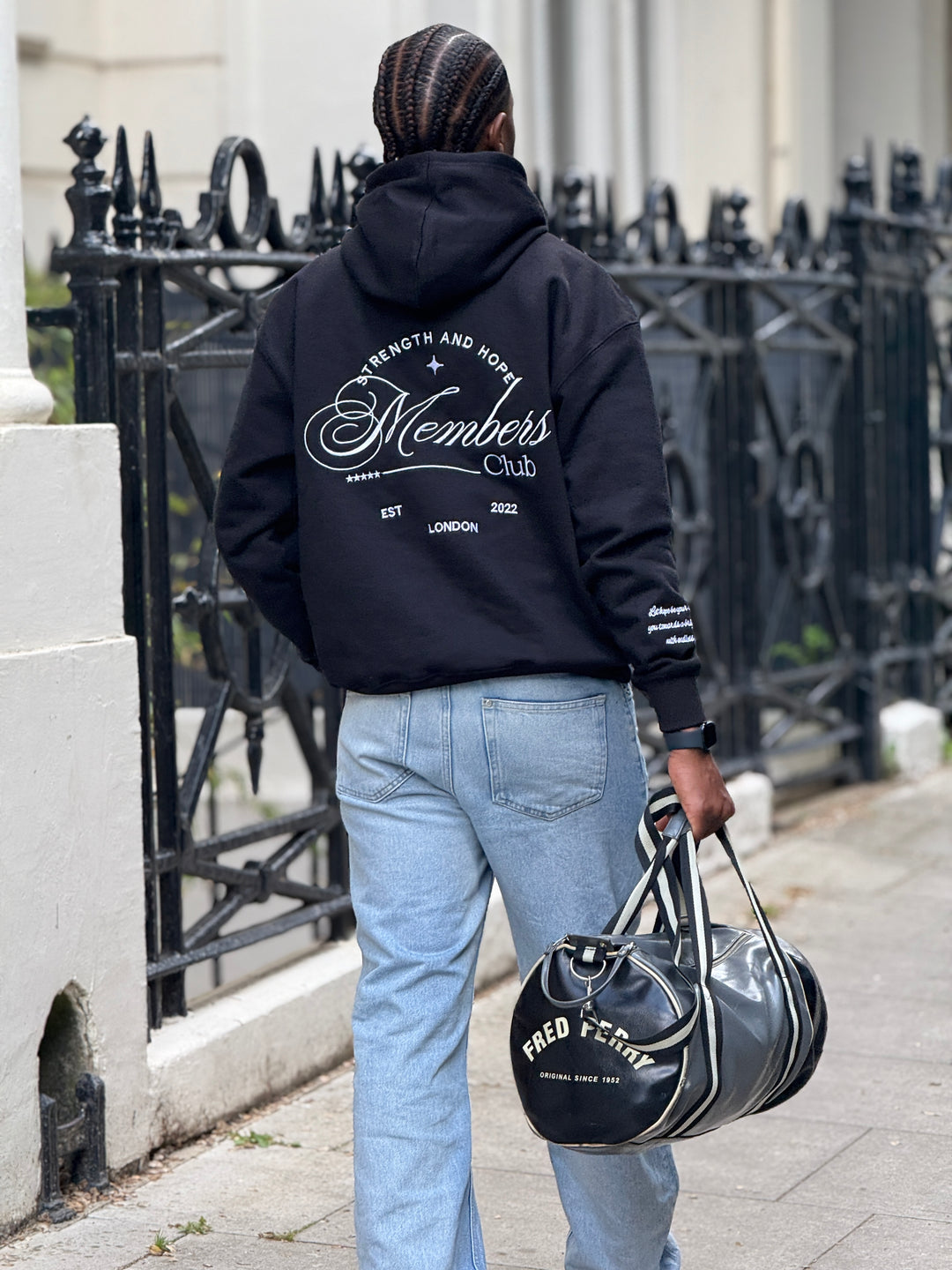 Mens Members Club Hoodie Black