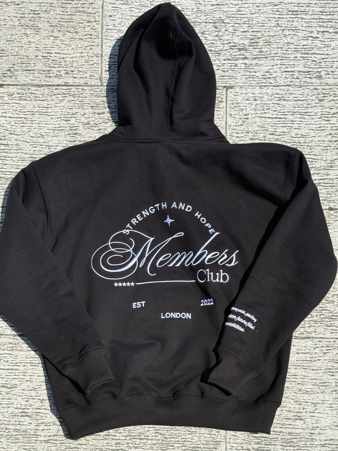 Mens Members Club Hoodie Black